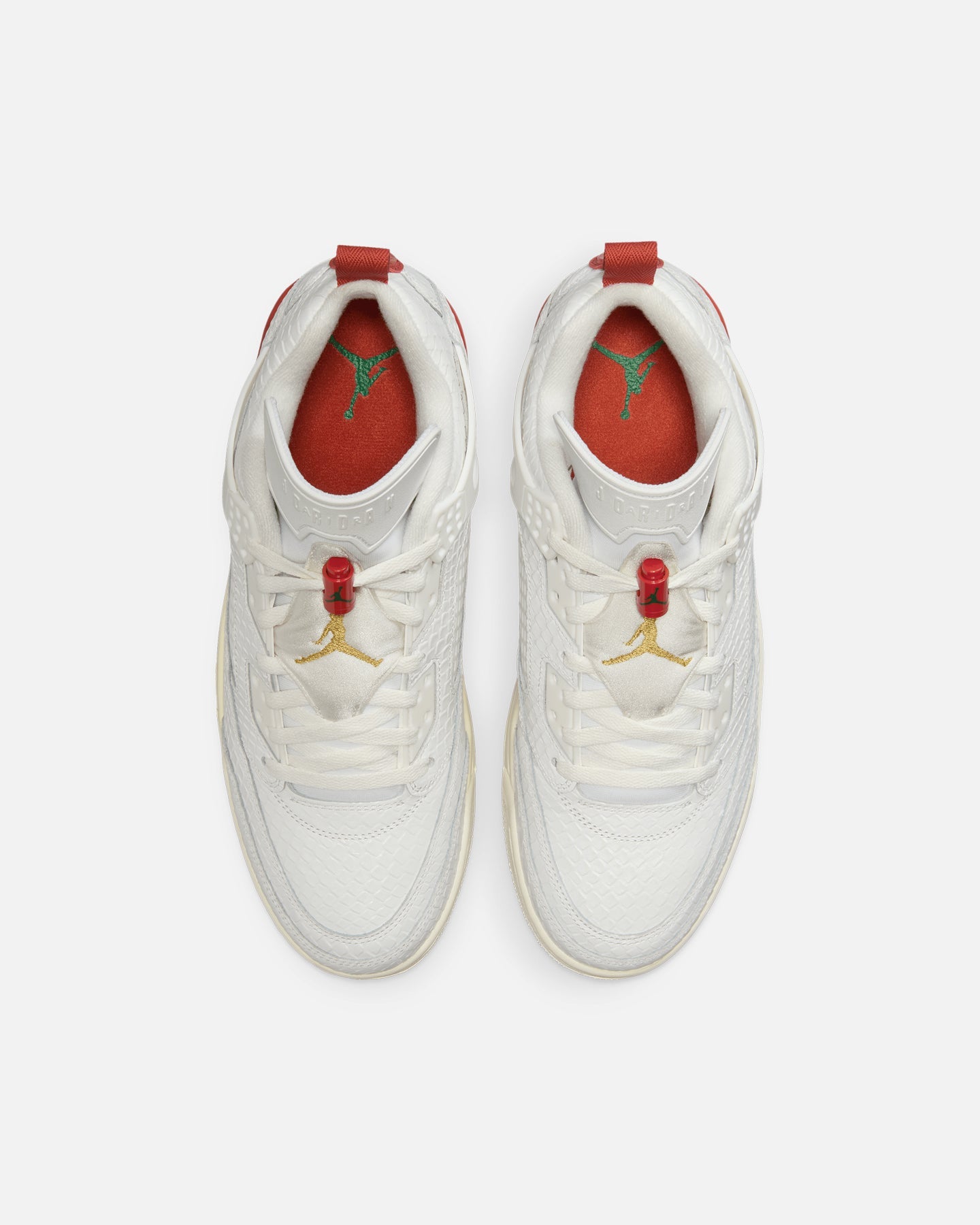 Jordan Spizike Low "El Vuelo" Summit White/Metallic Gold-Dragon Red