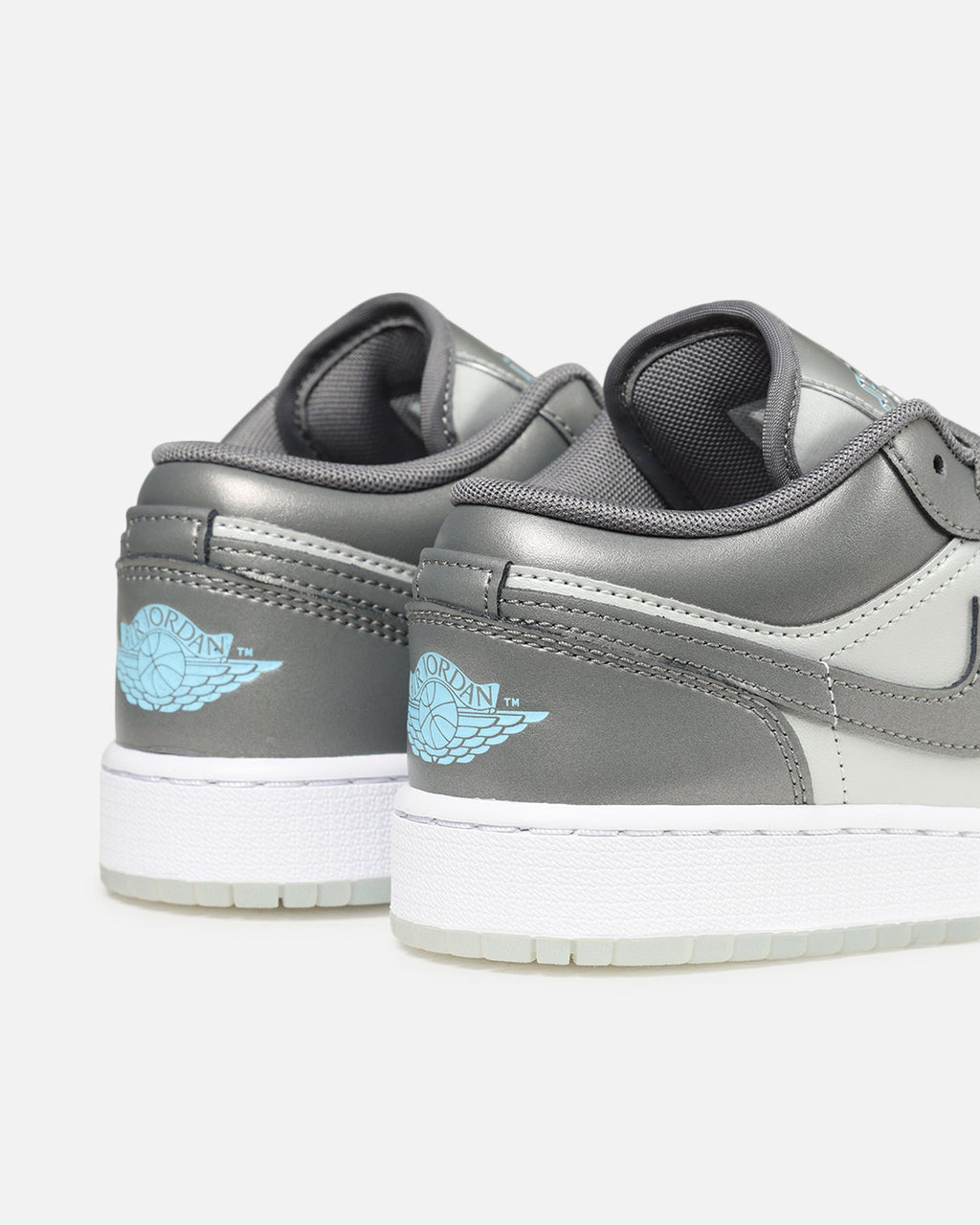Jordan Kids' Air Jordan 1 Low SE (GS) Flat Pewter/Blue Chill