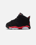 Jordan Kids' Air Jordan 6 Retro "Infrared Salesman" (TD) Black/Lt Crimson