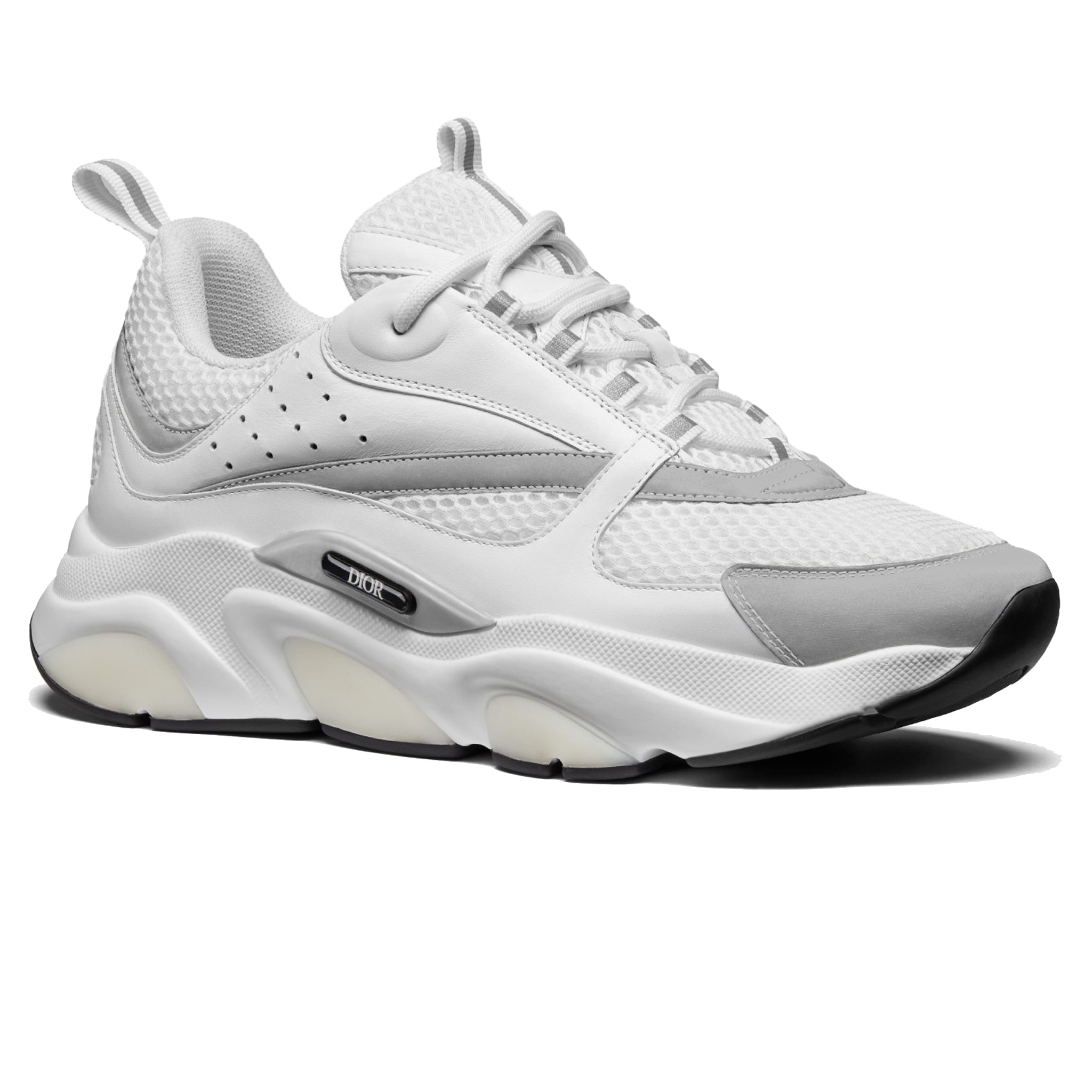 Dior B22 White Reflective Calfskin Trainer