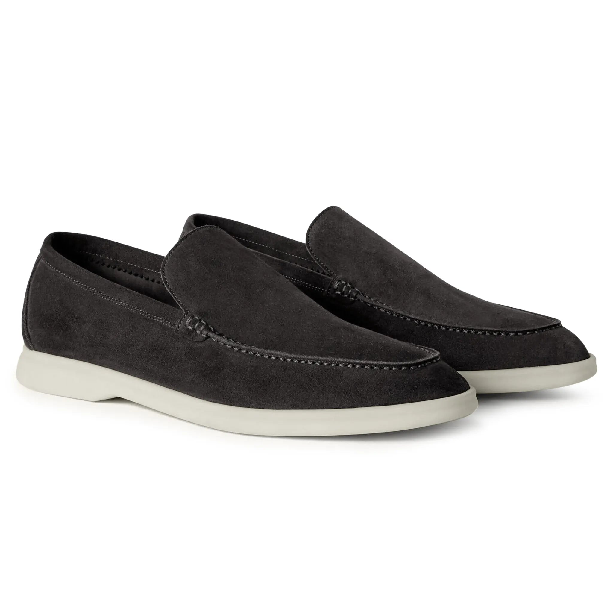 Loro Piana Summer Walk Suede Caviar Loafers
