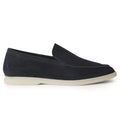 Loro Piana Summer Walk Suede Classic Blue Loafers