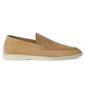 Loro Piana Summer Walk Suede Light Wood Smoke Loafers
