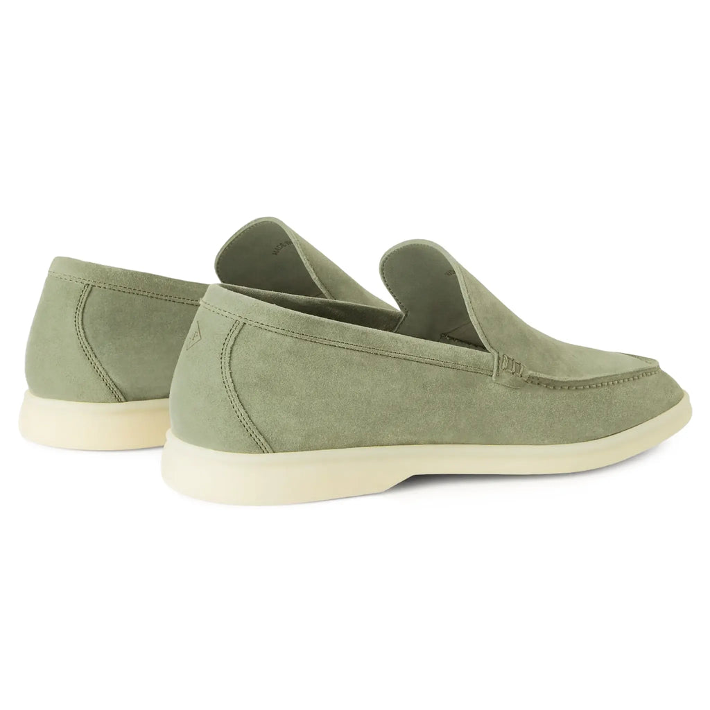 Loro Piana Summer Walk Suede Shamrock Loafers