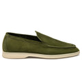 Loro Piana Harrods Exclusive Summer Walk Suede Verde Loafers