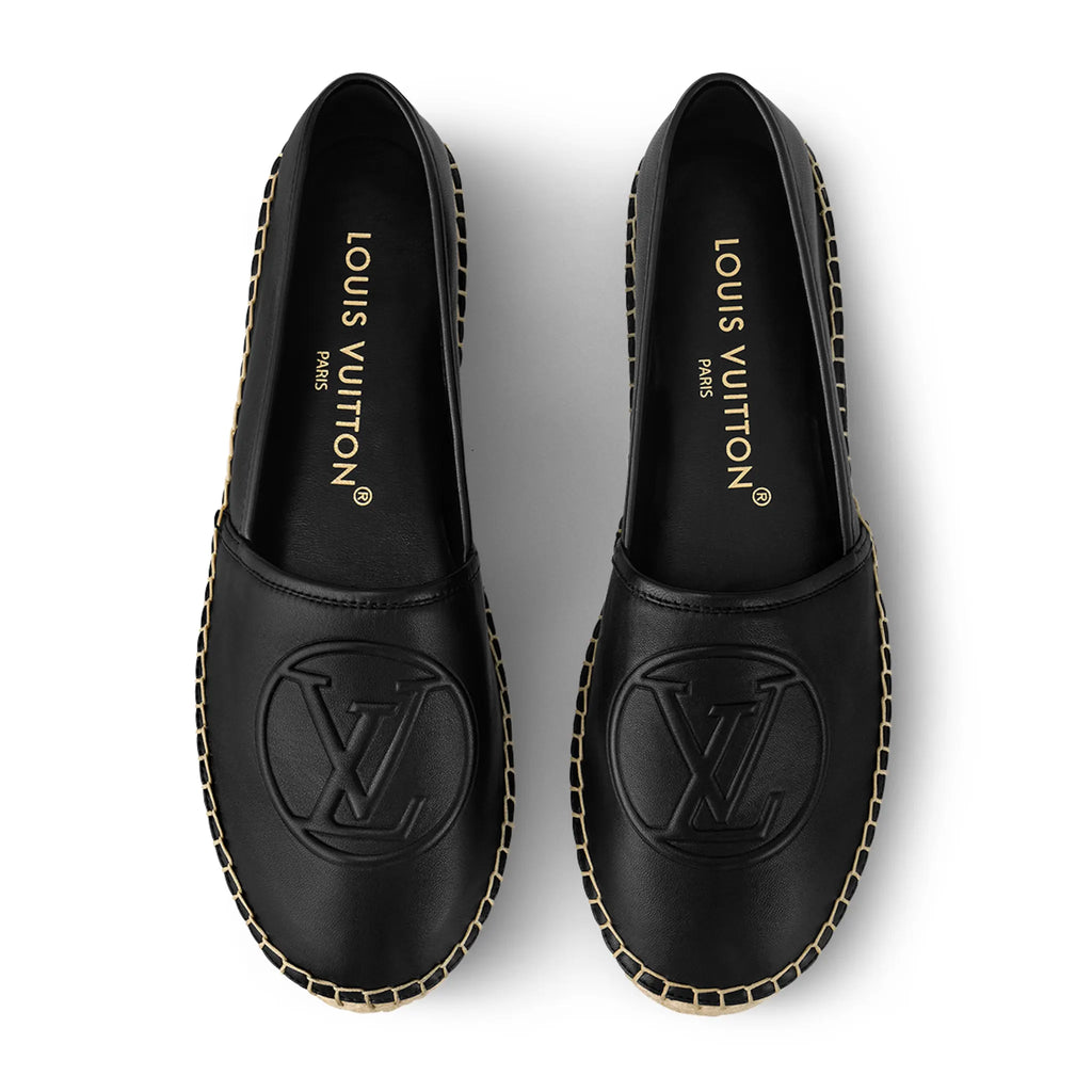 Louis Vuitton Starboard Leather Black Espadrilles