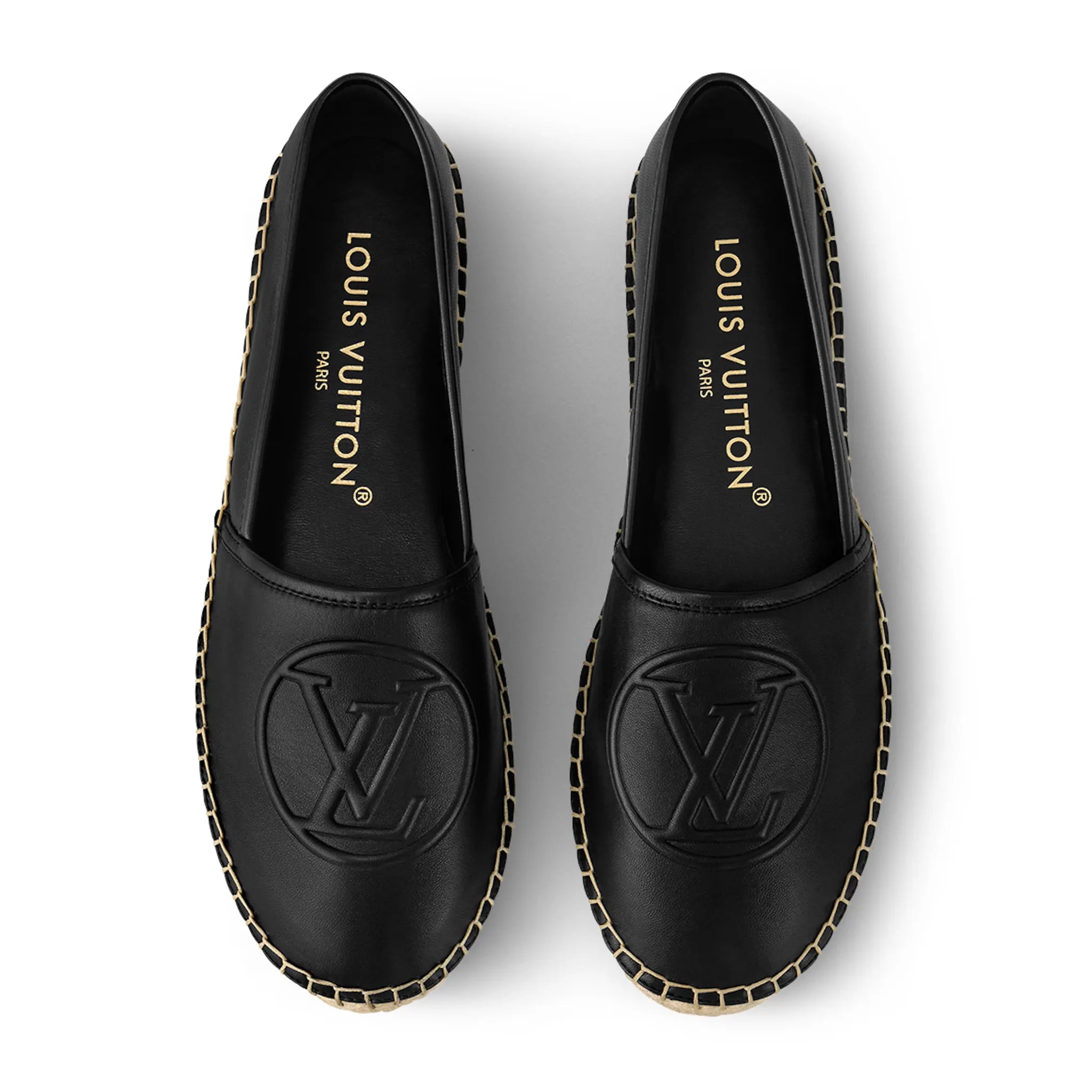 Louis Vuitton Starboard Leather Black Espadrilles