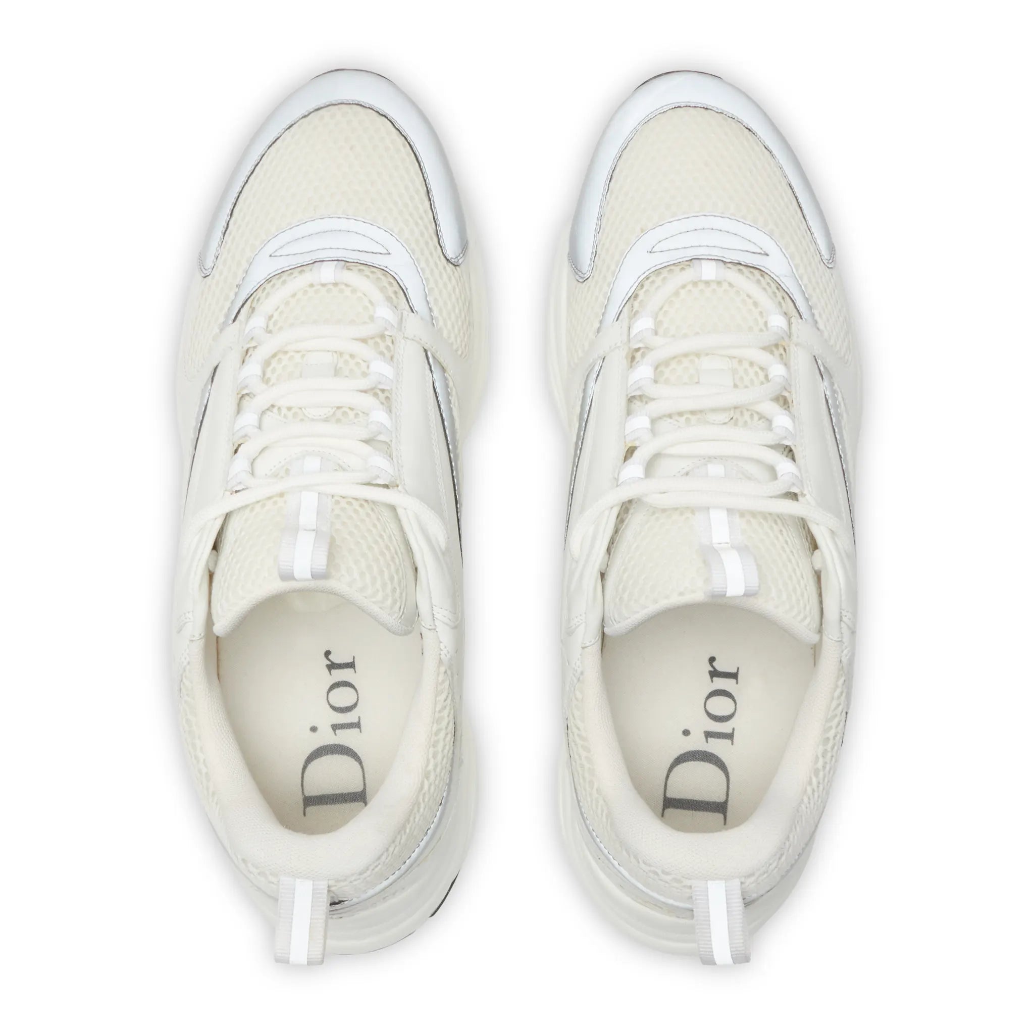 Preloved - Dior B22 White Grey Reflective Calfskin Trainer