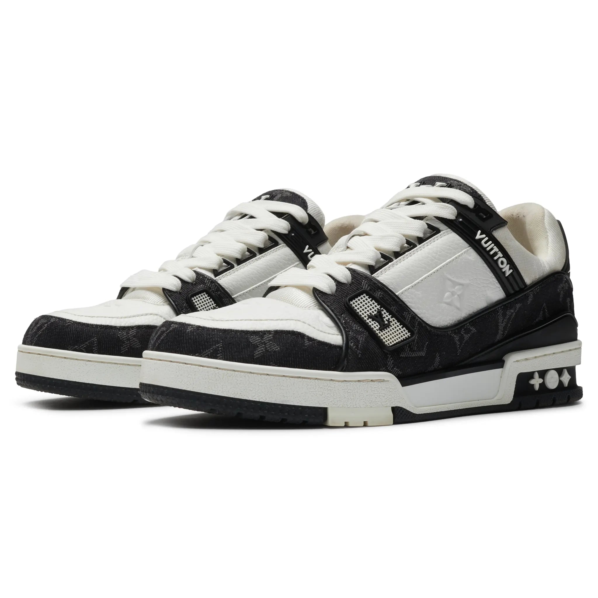 Preloved - Louis Vuitton LV Monogram Black Denim Sneaker