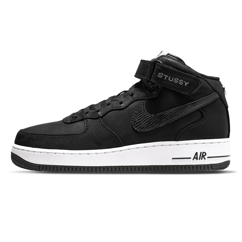 Nike x Stussy Air Force 1 Mid 'Black White'