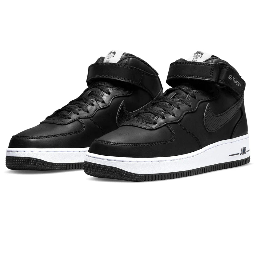 Nike x Stussy Air Force 1 Mid 'Black White'