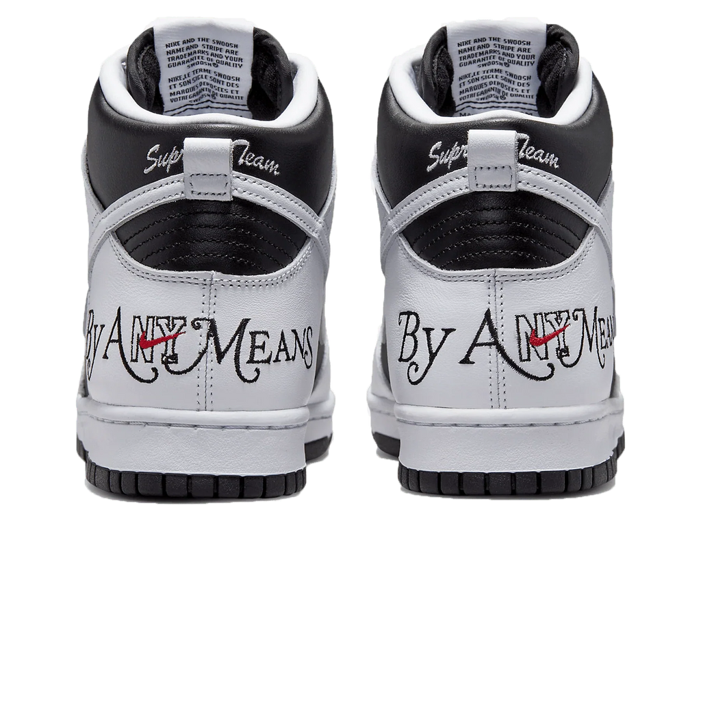 Nike SB x Supreme Dunk High 'By Any Means Black White'